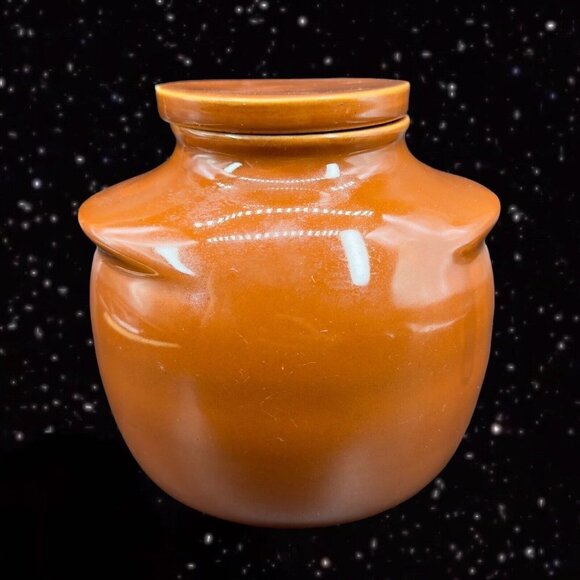 Vintage House Of Webster It'll Do Brown Glazed Canister Cookie Jar Box Pottery - Picture 10 of 10